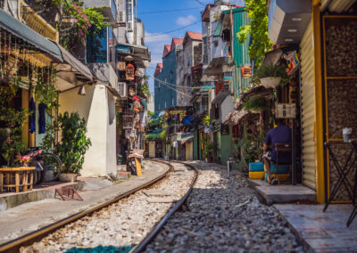 Photo train à Hanoi Vietnam